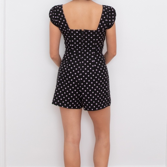 RARE! Stop Staring! Pinup polka dot romper playsuit 40s 50s style small - Picture 3 of 4